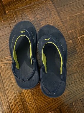 Reef Yellow and Navy Youth Flip-Flops
